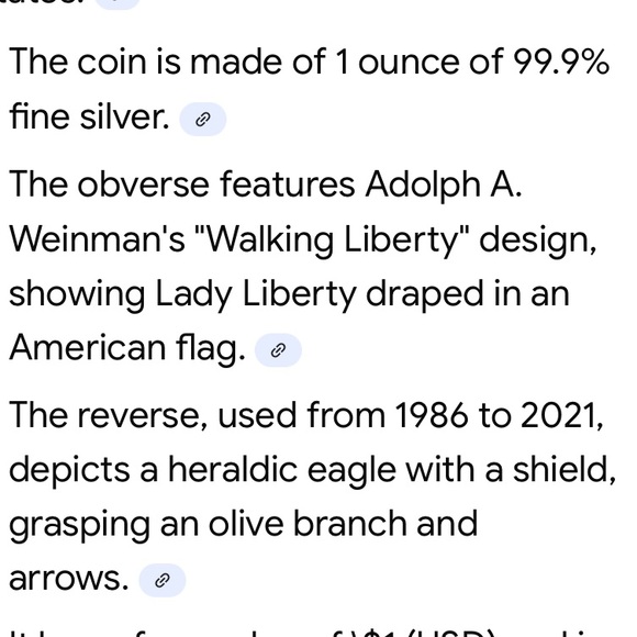 1991 American Eagle Silver Dollar - Picture 5 of 5